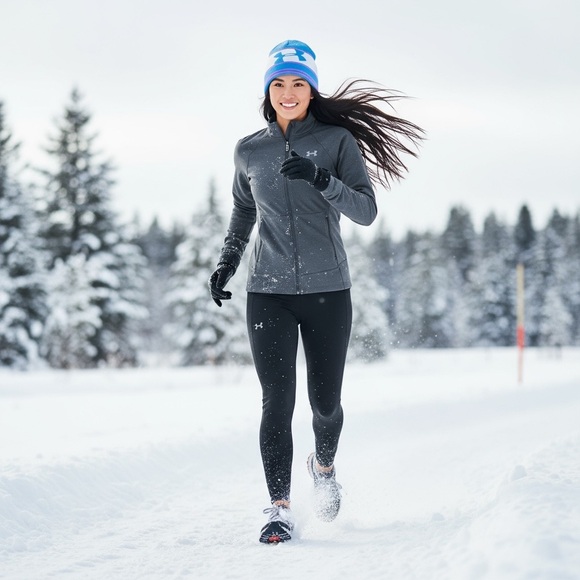 Under Armour Reversible Knit Beanie Hat Running Cap Pink Blue White Logo O/S - Picture 3 of 6